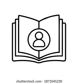 Phone book icon vector. directory illustration sign. contacts symbol.