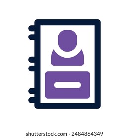 phone book icon. vector dual tone icon for your website, mobile, presentation, and logo design.