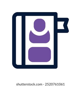 phone book icon. vector dual tone icon for your website, mobile, presentation, and logo design.