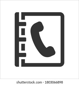 Phone book icon, vector graphics