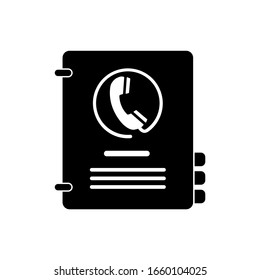 Icono de libreta de teléfonos. teléfono portátil de ilustración vectorial en fondo blanco.