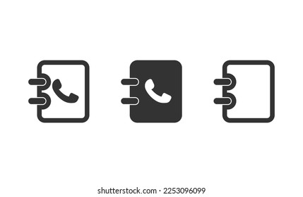 Phone book icon vector illustration on white background