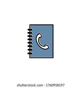icono de la libreta de teléfonos, ilustración vectorial
