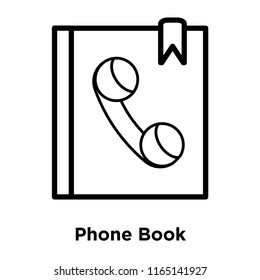Phone Book icon vector isolated on white background, Phone Book transparent sign , office symbols