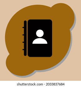 Phone Book icon vector isolated