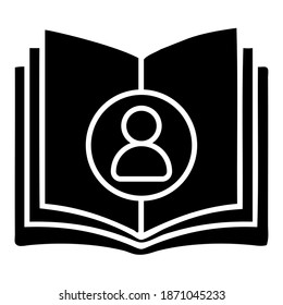 Juego de vectores de iconos de libreta de teléfonos. colección de signos de ilustración de directorio. símbolo de contactos.