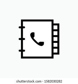Phone Book Icon - Vector, Sign and Symbol for Design, Presentation, Website or Apps Elements.