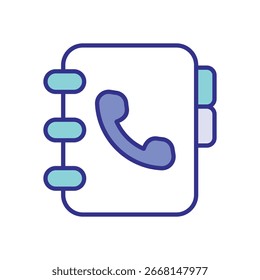 Phone Book icon vector stock illustration