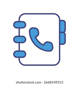 Icono de libro de teléfono Vector ilustración de stock