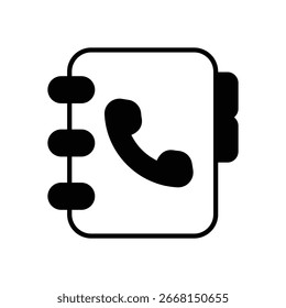 Icono de libro de teléfono Vector ilustración de stock