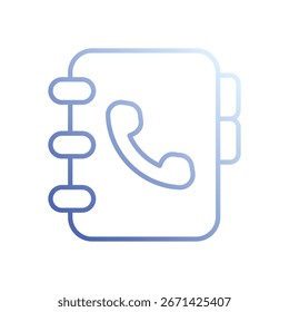 Icono de libro de teléfono Vector ilustración de stock