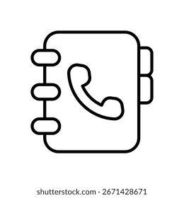 Icono de libro de teléfono Vector ilustración de stock
