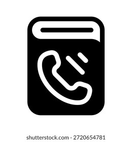Ilustración de diseño de símbolo de Vector de icono de libro de teléfono
