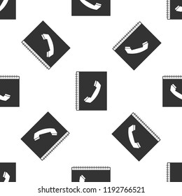 Phone book isolated icon seamless pattern on white background. Address book. Telephone directory. Flat design. Vector Illustration