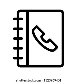 phone book line icon