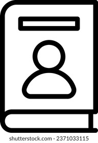 phone book line icon illustration vector