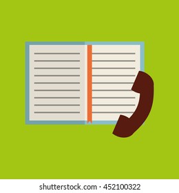 phone book notebook adress isolated, vector illustration eps10
