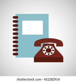 phone book notebook adress isolated, vector illustration eps10