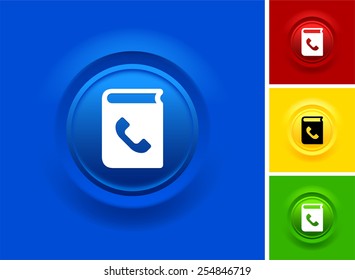 Phone Book on Elegant Vector Button