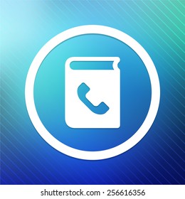 Phone Book on Elegant Vector Button