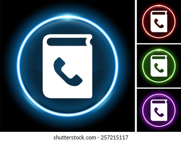 Phone Book on Elegant Vector Button
