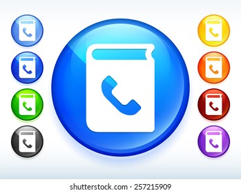 Phone Book on Elegant Vector Button