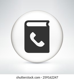 Phone Book on Elegant Vector Button