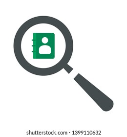 phone book search Icon - Vector 