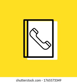 Phone book simple vector icon illustration