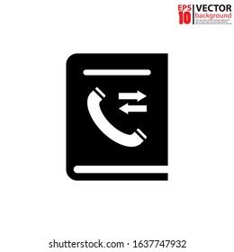 Phone book vector in flat design. Eps10 vector illustration.