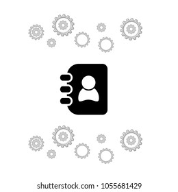 Phone book vector icon