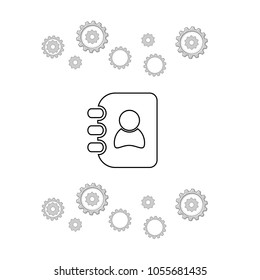 Phone book vector icon