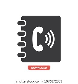 Phone book vector icon