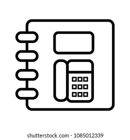 Phone book vector icon