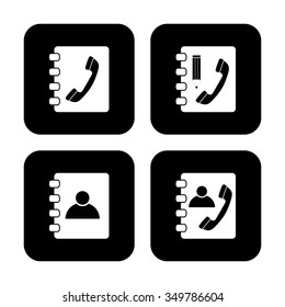 phone book vector icon
