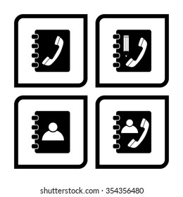 phone book vector icon