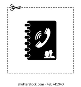 phone book vector icon