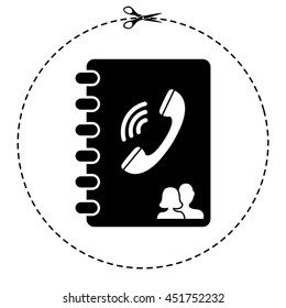 phone book vector icon