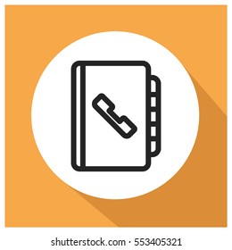 Phone book vector icon