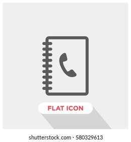 Phone book vector icon