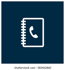 Phone book vector icon