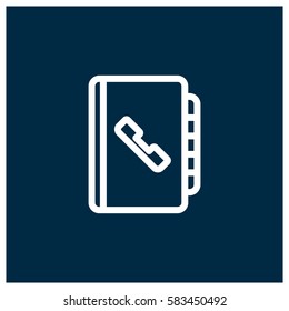 Phone book vector icon