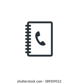 Phone book vector icon