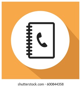 Phone book vector icon