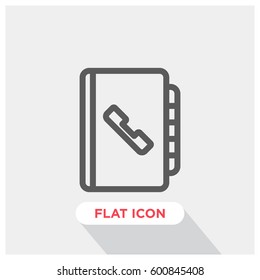Phone book vector icon