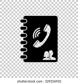 phone book vector icon - black illustration