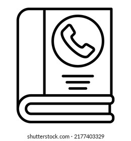 Icono vector de la libreta de teléfonos. Se puede usar para imprimir, móviles y aplicaciones web.