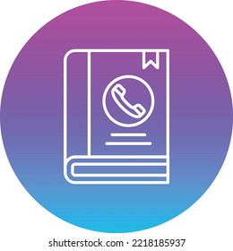 Icono vector de la libreta de teléfonos. Se puede usar para imprimir, móviles y aplicaciones web.