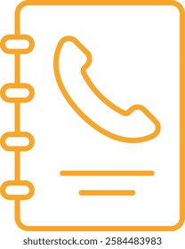 Phone Book vector icon. Can be used for printing, mobile and web applications.