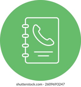 Phone Book vector icon. Can be used for printing, mobile and web applications.